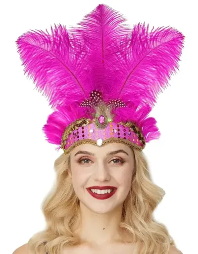 Bandeau à plumes pour fête et carnaval