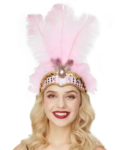 Bandeau à plumes pour fête et carnaval – image 3