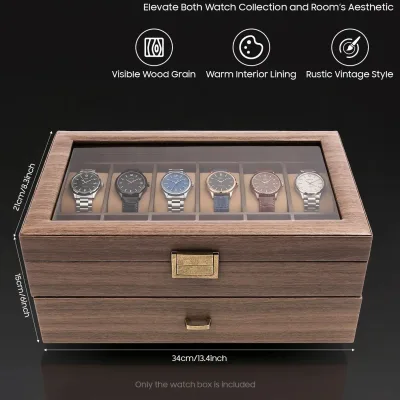 Boîte à montres 24 compartiments, 2 niveaux – image 2