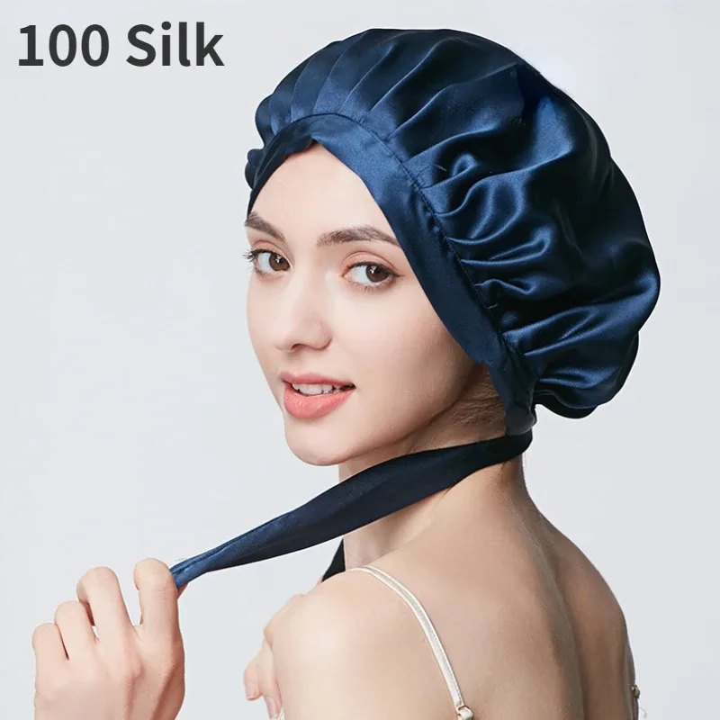 Bonnet de nuit en soie pour femme