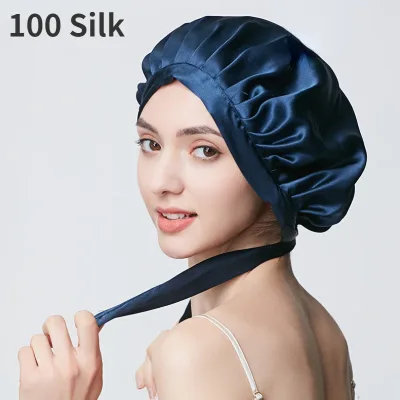 Bonnet de nuit en soie pour femme
