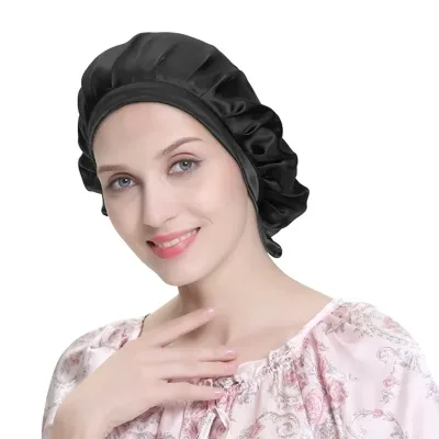 Bonnet de nuit en soie pour femme – image 3