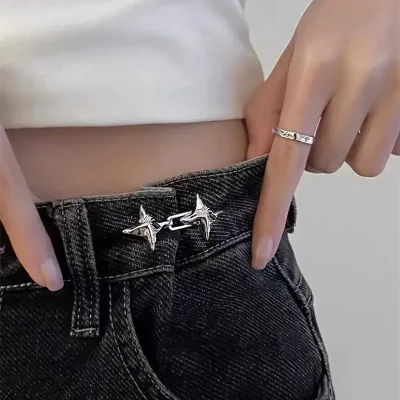Boucle de ceinture étoile en métal, 3 cm