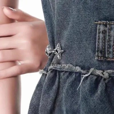 Boucle de ceinture étoile en métal, 3 cm – image 3