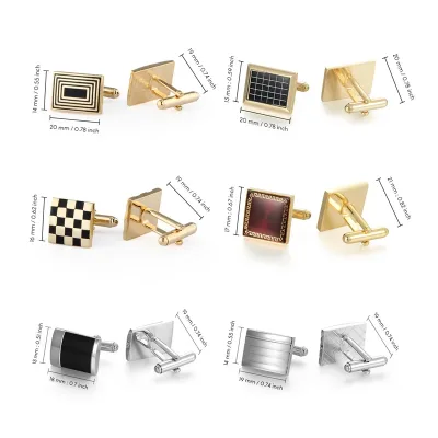 Boutons de manchette carrés en cuivre – image 2