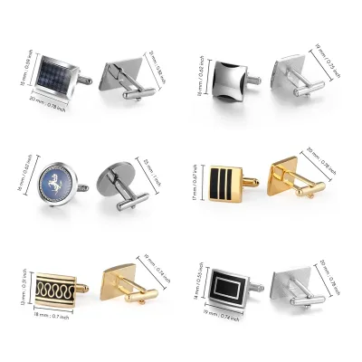 Boutons de manchette carrés en cuivre – image 3