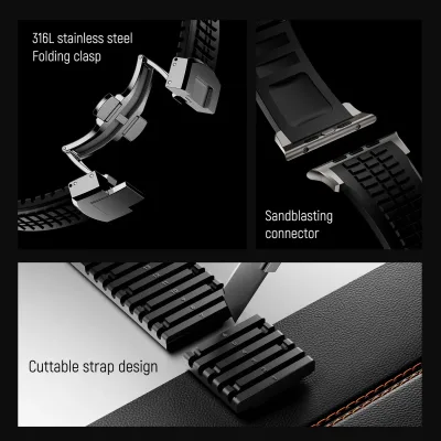 Bracelet de montre en caoutchouc unisexe – image 3