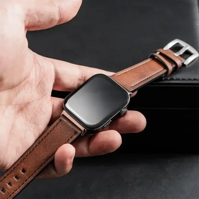 Bracelet de montre en cuir, modèle unisexe – image 2