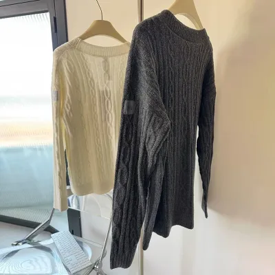 Cardigan en tricot col en V manches longues – image 3