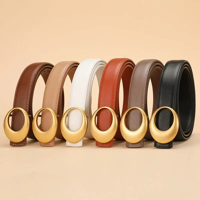 Ceinture en cuir fendu pour femme
