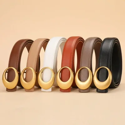 Ceinture en cuir fendu pour femme