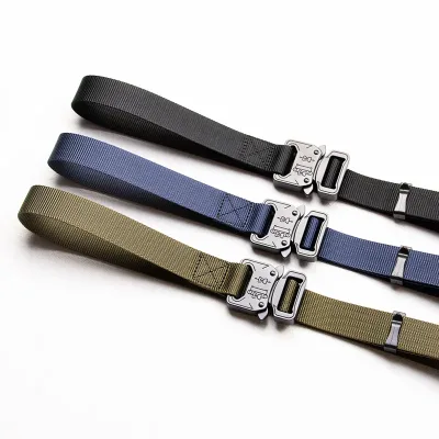 Ceinture fine en toile tactique à boucle métal