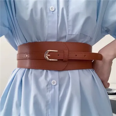 Ceinture large femme en simili cuir
