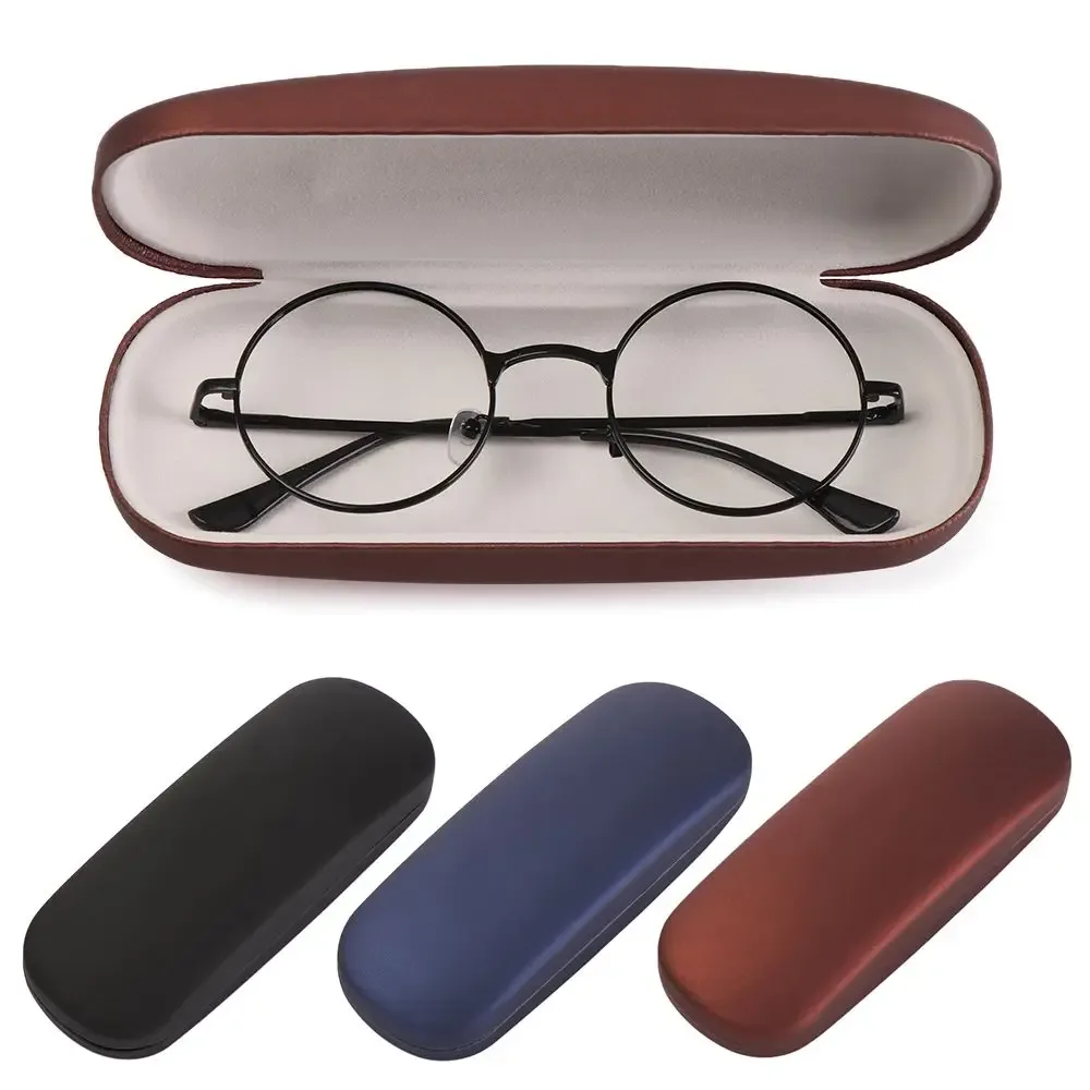 Étui à lunettes rigide en PU nacré, uni
