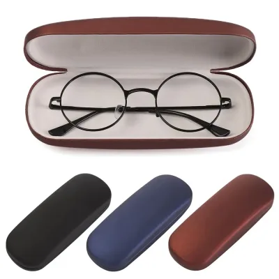 Étui à lunettes rigide en PU nacré, uni
