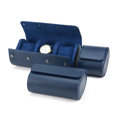 Étui à montres en cuir rectangulaire