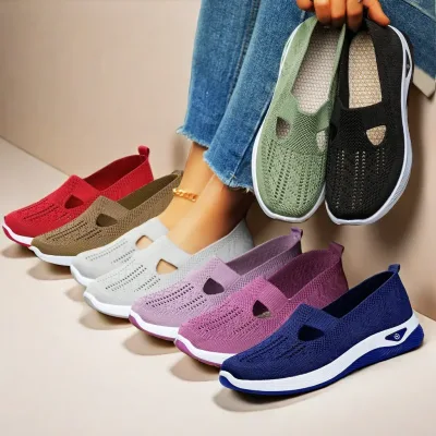 Mocassins plats en maille aérée pour femme – image 3