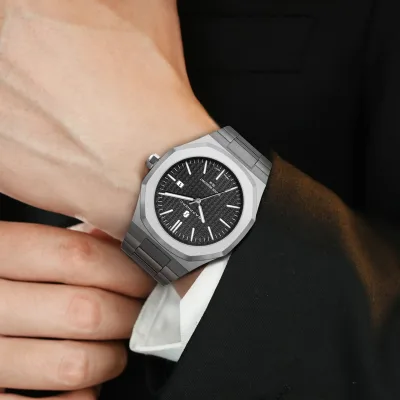 Montre à quartz homme en acier inoxydable – image 2