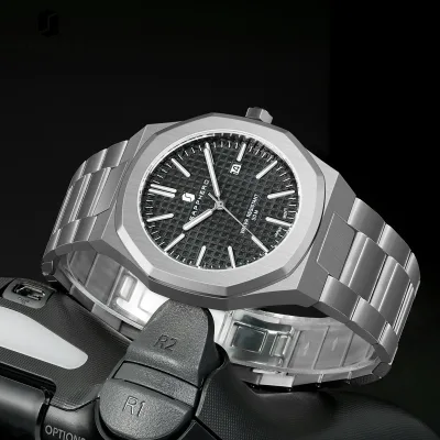 Montre à quartz homme en acier inoxydable – image 3