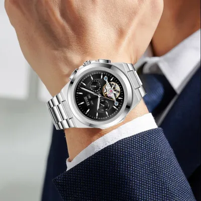 Montre automatique homme bracelet acier – image 3