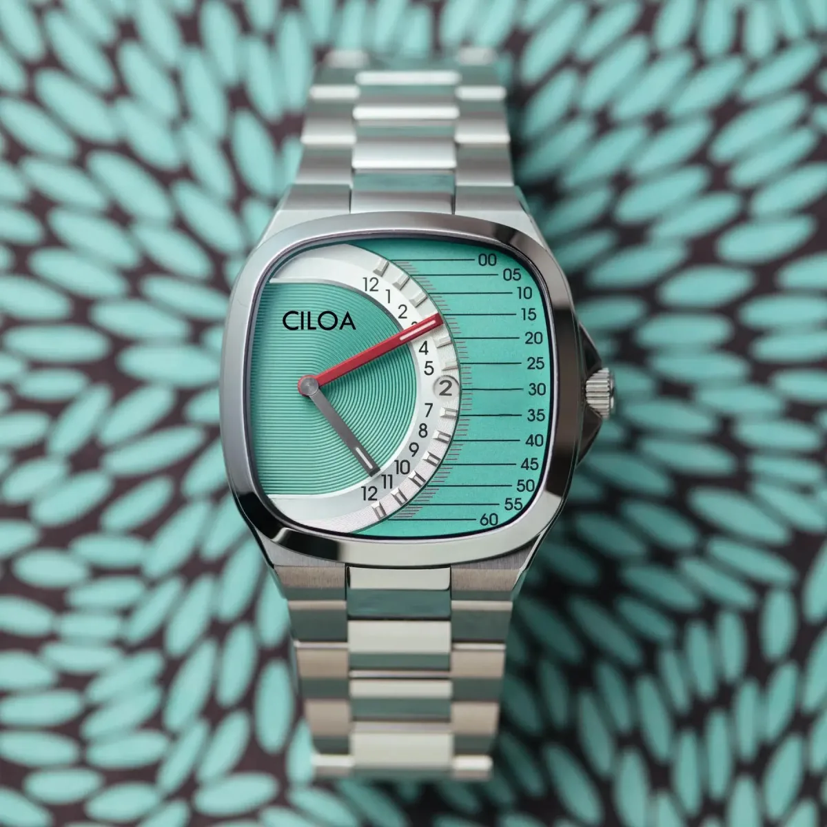 Montre carrée homme en acier inoxydable