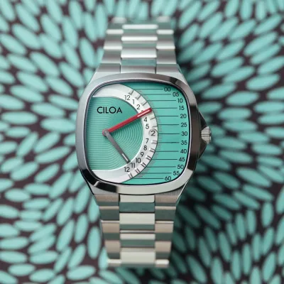 Montre carrée homme en acier inoxydable