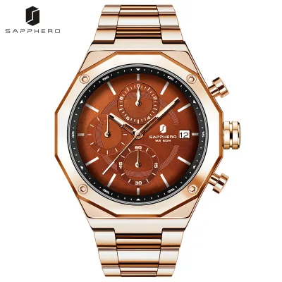Montre chronographe homme en acier inoxydable – image 3