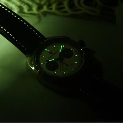 Montre homme quartz chronographe cuir – image 3