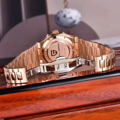 Montre mécanique homme en acier inoxydable – image 2