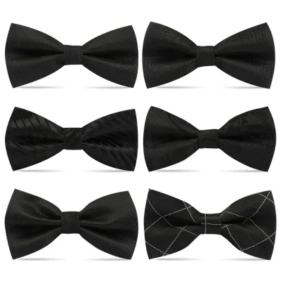 Nœud papillon noir réglable pour homme – image 3
